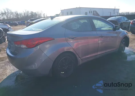 2013 Hyundai Elantra Limited from USA, damaged, VIN KMHDH4AE9DU660012
